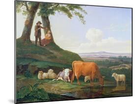 Landscape with Cows and Sheep-Abraham Bruiningh van Worrell-Mounted Giclee Print
