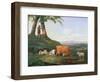 Landscape with Cows and Sheep-Abraham Bruiningh van Worrell-Framed Giclee Print