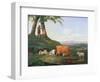 Landscape with Cows and Sheep-Abraham Bruiningh van Worrell-Framed Giclee Print