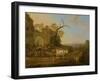 Landscape with Cows Near a Ruin-Jacob van Strij-Framed Art Print