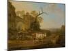 Landscape with Cows Near a Ruin-Jacob van Strij-Mounted Art Print