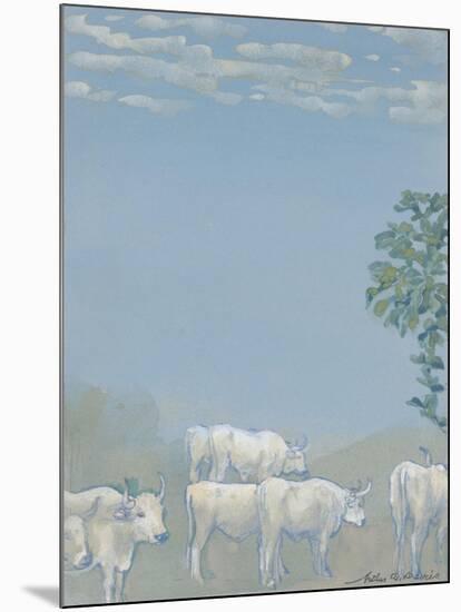 Landscape with Cows-Arthur Bowen Davies-Mounted Giclee Print