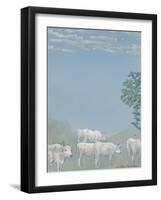 Landscape with Cows-Arthur Bowen Davies-Framed Giclee Print