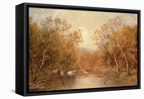 Landscape with Cows-Ralph Albert Blakelock-Framed Stretched Canvas