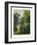 Landscape with Cupid Aiming an Arrow at a Parrot or Queen Flower, from "The Temple of Flora"-Philip Reinagle-Framed Giclee Print