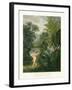 Landscape with Cupid Aiming an Arrow at a Parrot or Queen Flower, from "The Temple of Flora"-Philip Reinagle-Framed Giclee Print