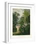 Landscape with Cupid Aiming an Arrow at a Parrot or Queen Flower, from "The Temple of Flora"-Philip Reinagle-Framed Giclee Print