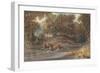 Landscape with Deer, North Carolina, c.1820-Joshua Shaw-Framed Giclee Print