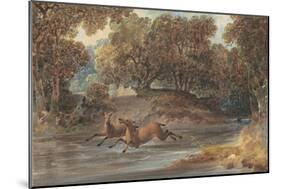 Landscape with Deer, North Carolina, c.1820-Joshua Shaw-Mounted Giclee Print