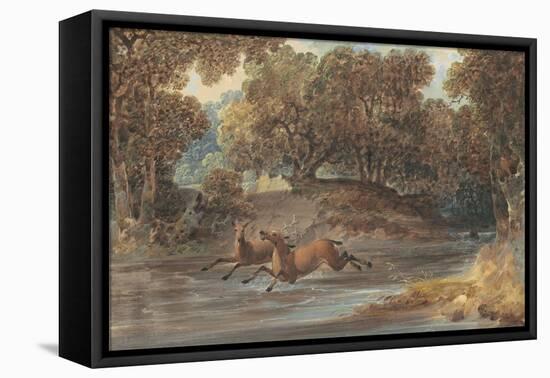 Landscape with Deer, North Carolina, c.1820-Joshua Shaw-Framed Stretched Canvas