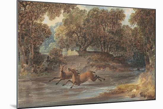 Landscape with Deer, North Carolina, c.1820-Joshua Shaw-Mounted Giclee Print