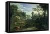 Landscape with Diogenes, 1648-Nicolas Poussin-Framed Stretched Canvas