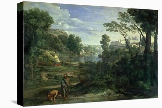 Landscape with Diogenes, 1648-Nicolas Poussin-Stretched Canvas