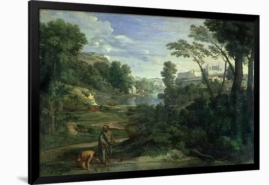 Landscape with Diogenes, 1648-Nicolas Poussin-Framed Giclee Print