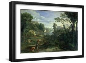 Landscape with Diogenes, 1648-Nicolas Poussin-Framed Giclee Print