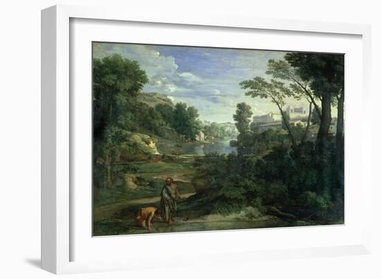 Landscape with Diogenes, 1648-Nicolas Poussin-Framed Giclee Print