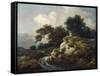 Landscape with Dune and Small Waterfall-Jacob Isaacksz Van Ruisdael-Framed Stretched Canvas