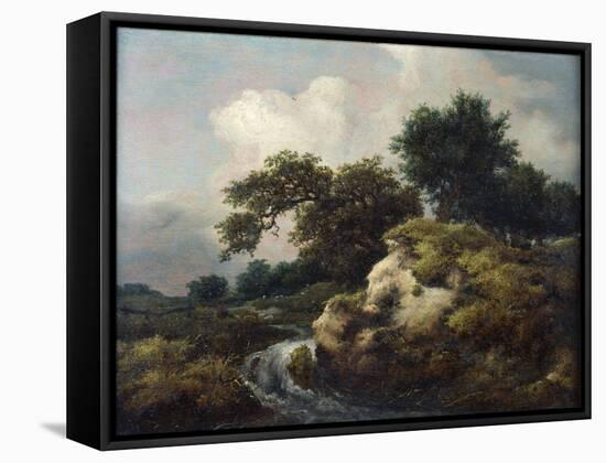 Landscape with Dune and Small Waterfall-Jacob Isaacksz Van Ruisdael-Framed Stretched Canvas