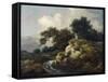 Landscape with Dune and Small Waterfall-Jacob Isaacksz Van Ruisdael-Framed Stretched Canvas