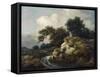 Landscape with Dune and Small Waterfall-Jacob Isaacksz Van Ruisdael-Framed Stretched Canvas