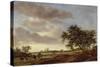 Landscape with Egmond Abbey in the Distance, 1657-Salomon van Ruisdael or Ruysdael-Stretched Canvas