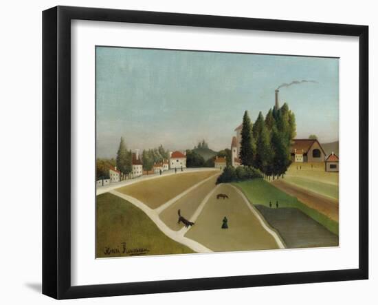 Landscape with Factory (Paysage Avec Usine), C. 1896-1906-Henri Rousseau-Framed Giclee Print