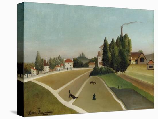 Landscape with Factory (Paysage Avec Usine), C. 1896-1906-Henri Rousseau-Stretched Canvas