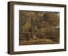 Landscape with Family Group, Possibly the Rest on the Flight into Egypt, C.1827-John Linnell-Framed Giclee Print