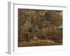 Landscape with Family Group, Possibly the Rest on the Flight into Egypt, C.1827-John Linnell-Framed Giclee Print