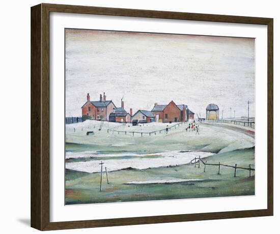 Landscape with Farm Buildings, 1954-Laurence Stephen Lowry-Framed Giclee Print