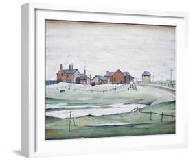 Landscape with Farm Buildings, 1954-Laurence Stephen Lowry-Framed Giclee Print