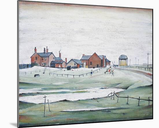 Landscape with Farm Buildings, 1954-Laurence Stephen Lowry-Mounted Giclee Print