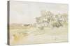 Landscape with Farm Buildings, C.1884-James Abbott McNeill Whistler-Stretched Canvas