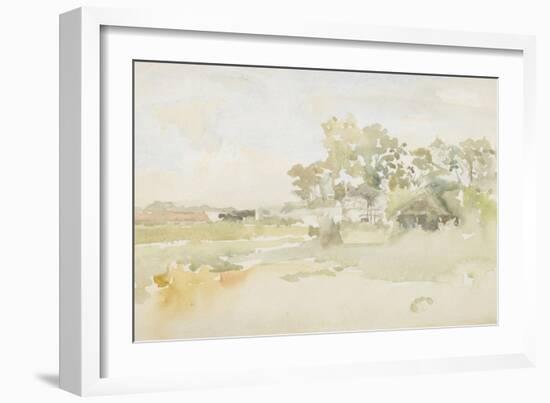 Landscape with Farm Buildings, C.1884-James Abbott McNeill Whistler-Framed Premium Giclee Print