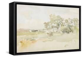 Landscape with Farm Buildings, C.1884-James Abbott McNeill Whistler-Framed Stretched Canvas