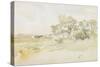 Landscape with Farm Buildings, C.1884-James Abbott McNeill Whistler-Stretched Canvas