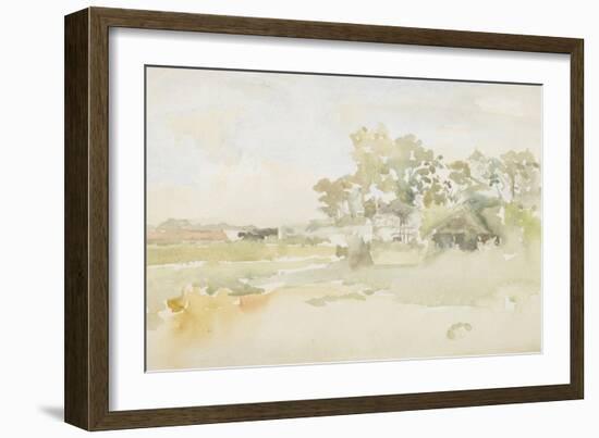 Landscape with Farm Buildings, C.1884-James Abbott McNeill Whistler-Framed Giclee Print