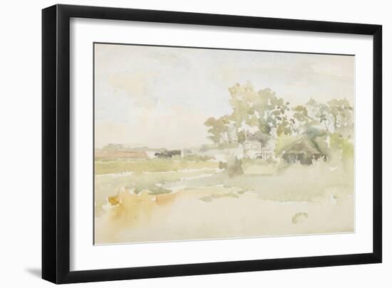 Landscape with Farm Buildings, C.1884-James Abbott McNeill Whistler-Framed Giclee Print