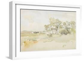 Landscape with Farm Buildings, C.1884-James Abbott McNeill Whistler-Framed Giclee Print