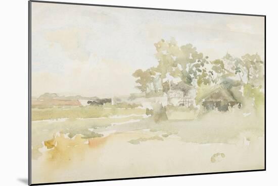 Landscape with Farm Buildings, C.1884-James Abbott McNeill Whistler-Mounted Giclee Print