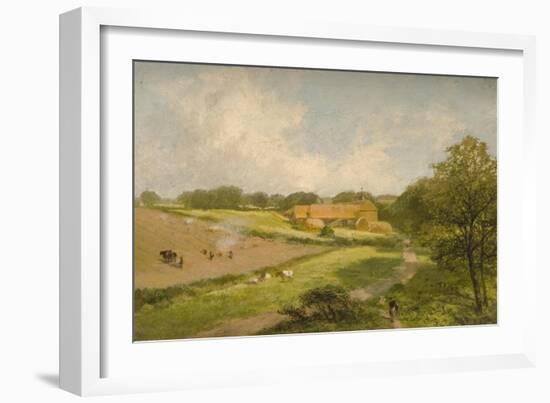 Landscape with Farm Buildings-James Peel-Framed Giclee Print