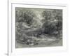 Landscape with Farm Cart on a Winding Track Between Trees-Thomas Gainsborough-Framed Giclee Print