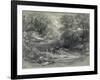 Landscape with Farm Cart on a Winding Track Between Trees-Thomas Gainsborough-Framed Giclee Print