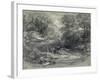 Landscape with Farm Cart on a Winding Track Between Trees-Thomas Gainsborough-Framed Giclee Print