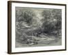 Landscape with Farm Cart on a Winding Track Between Trees-Thomas Gainsborough-Framed Giclee Print