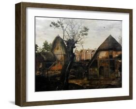 Landscape with Farmhouse, 1564-Cornelis van Dalem-Framed Giclee Print