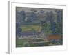 Landscape with Farmhouses, C.1912-13 (Oil on Canvas)-Charles Ginner-Framed Giclee Print