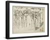 Landscape with Figure, from an Album of Landscapes and Calligraphy for Liu Songfu, 1895-96-Xugu-Framed Giclee Print