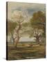 Landscape with Figures, 1816-John Linnell-Stretched Canvas