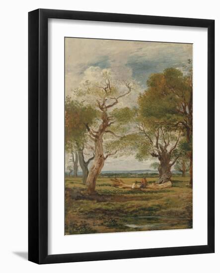 Landscape with Figures, 1816-John Linnell-Framed Giclee Print